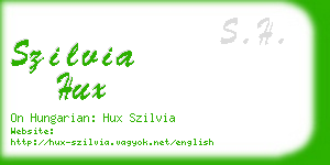 szilvia hux business card